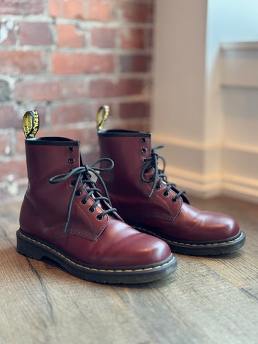 Dr. Marten 1460 Lace-Up Boots in Cherry Red, Men's 11
