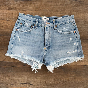 Agolde Light Wash Parker Shorts, 26