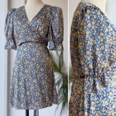 Reformation Giorgia 100% Silk Floral Dress, Medium