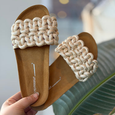 Intentionally Blank Macro Slide Sandals, 38