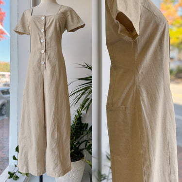 Lisa Says Gah Rita Cotton Blend Wide Leg Jumpsuit - AS IS, Small