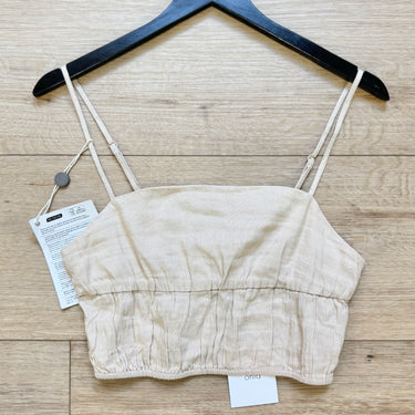 Onia NWT Air Linen Smocked Tank, Medium