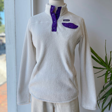 Patagonia Re-Tool Fleece in White (kids XL), Small