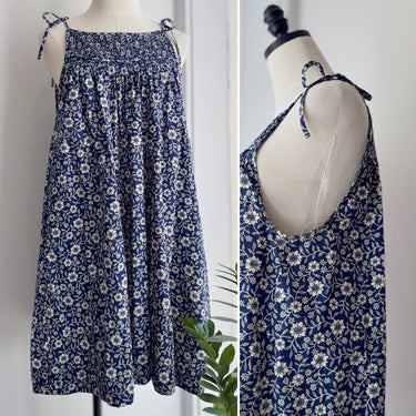 Doen Majorie Blue Floral Mini Dress, XLarge