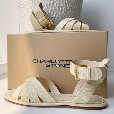 NEW Charlotte Stone Milena Sandals in Oat, 10