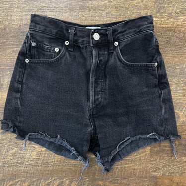 Agolde Charcoal Raw Hem Shorts, 23