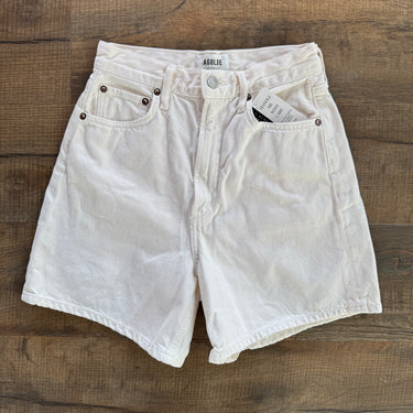 Agolde Ecru Stella Shorts, 25