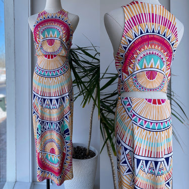 Mara Hoffman Cut Out Jersey Printed Dress, Medium