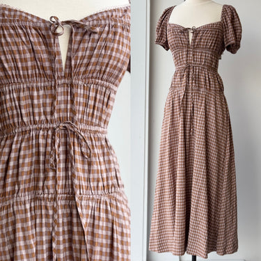 Reformation NWT Rhett Dress in Audrie Check, 0