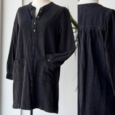Madewell Charcoal Denim Shift Dress, Medium