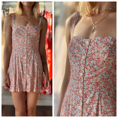 Reformation Pink Floral Mini Dress, 0