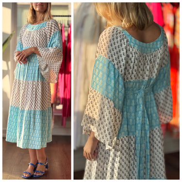 Anaak  Gauzy Block Print Dress, 1