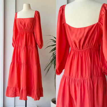 Anaak Coral Tiered Midi Dress, 1/Small