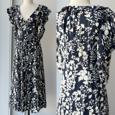 La Ligne Flora Dress in Navy Silk - AS IS, 2