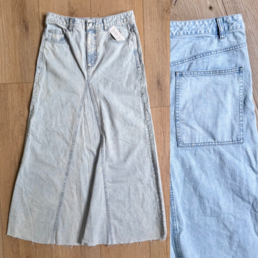 Tibi Light Wash Denim Skirt, 27