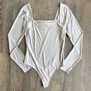 Babaton Silver LS Bodysuit, Medium