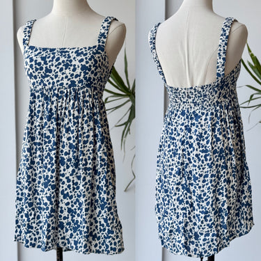 Reformation Serene Mini Dress in Blue Speckle, 4