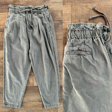 Free People  Green Drawstring Pants, Medium