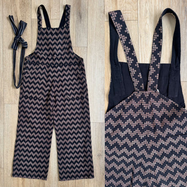 Ace & Jig Brown & Black Patterned Overalls, Medium