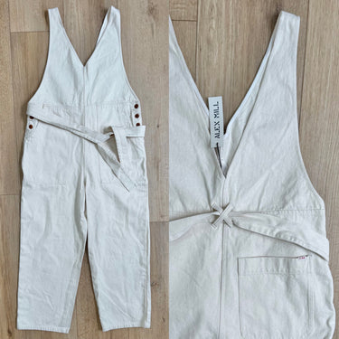Alex Mill NWT Ollie Overalls in Upcycled Denim Ecru, Medium