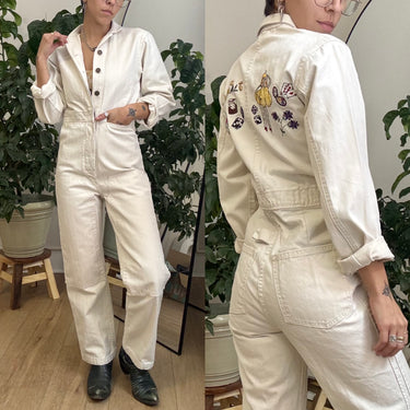 Caron Callahan NWT Ivory Embroidered Fincher Coveralls, XSmall
