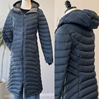 LL Bean Navy 850 Down Puff Coat, XSmall