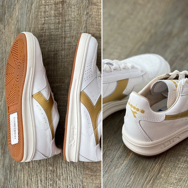 Diadora B Elite Sneakers in Gold & White, 5