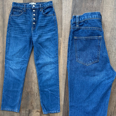Reformation Cynthia Button Fly Straight Jeans, 28