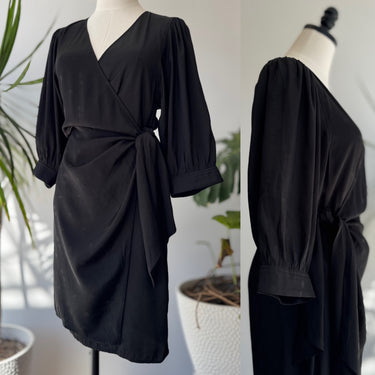 Samsoe Samsoe Celestina Wrap Dress in Black, Small