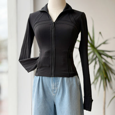 Lululemon Black Crop Yoga Jacket, 4
