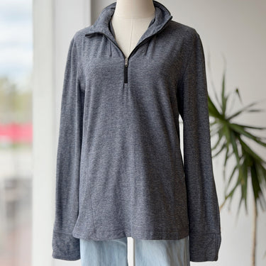 Lululemon Blue Heather Half Zip, S/M