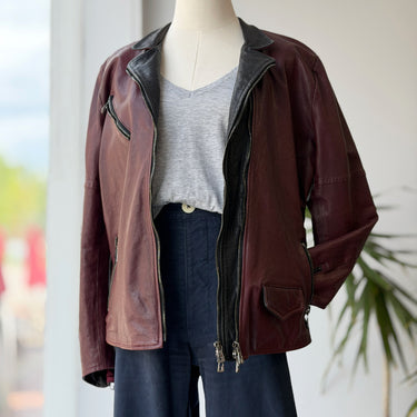 Benheart Sonia Leather Jacket in Prugna Retail $940, Large