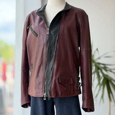 Benheart Sonia Leather Jacket in Prugna Retail $940, Large