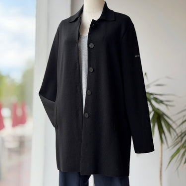 Saint James NWT Cevennes Knit Black Jacket, FR 42 / US 10