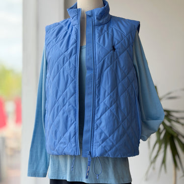 RLX Quilted Blue Vest, Medium