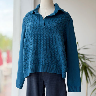 Saint James Fisherman Collared sweater 100% Wool, US 10
