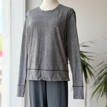 Lululemon Charcoal Patterned Long Sleeve Top, 8