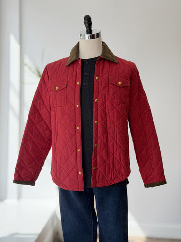 Sid Mashburn Crimson Quilted Barn Jacket with Cashmere Fill, Men's Medium