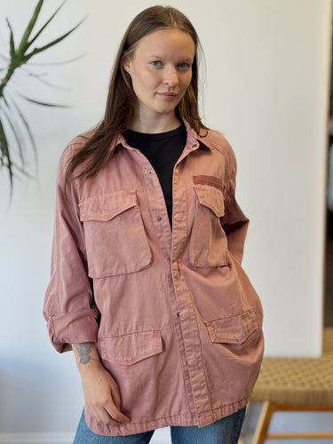 Pistola NWT Briana Oversized Utility Jacket in Clay, XSmall