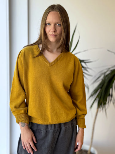 Babaa No 91 Italian Cashmere Sweater in Miel, Free Size
