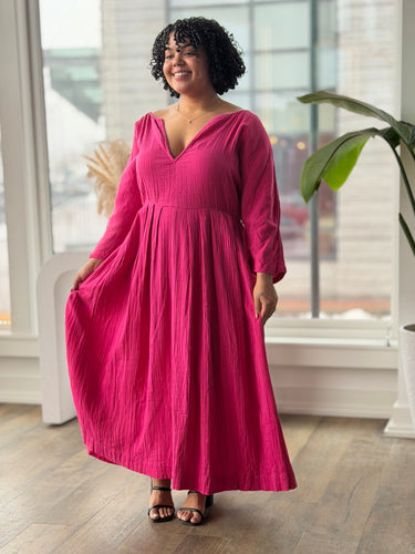 Mara Hoffman Pink Textured Dress, XXXLarge