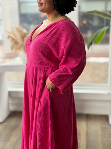 Mara Hoffman Pink Textured Dress, XXXLarge
