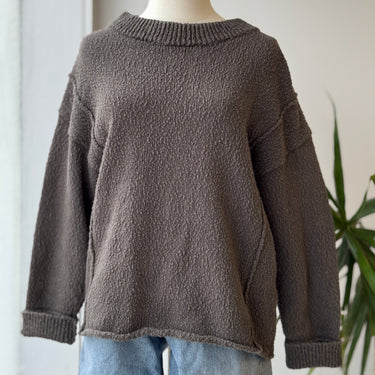 Zulu & Zephyr Charcoal Boucle Knit Sweater, US 8