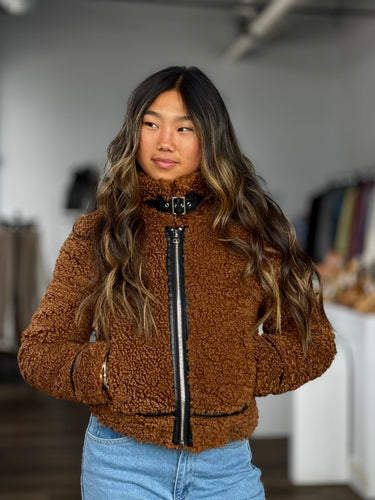 Stand Studio Audrey Teddy Faux Shearling Jacket, Medium