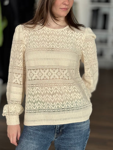 Sezane Cream Philoe Blouse, Large