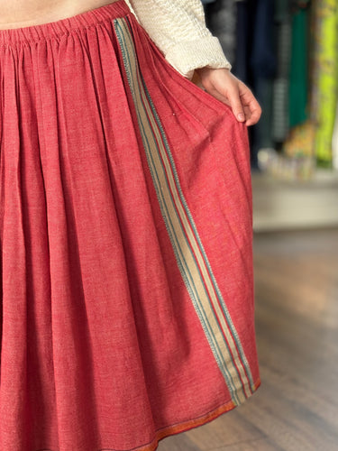 Injiri NWT Gathered Rasa Red Skirt, Small
