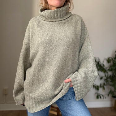 James Street Co NWT Oversized Finn Marled Turtleneck Sweater, Small/Medium