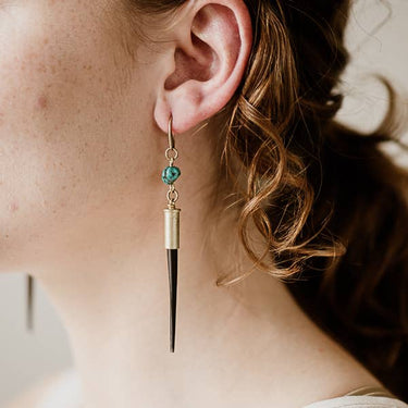 Yellowstone Beth Dutton Quill Earrings // Turq Hook Variant