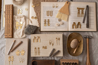 Hammered Brass Earrings No. 37